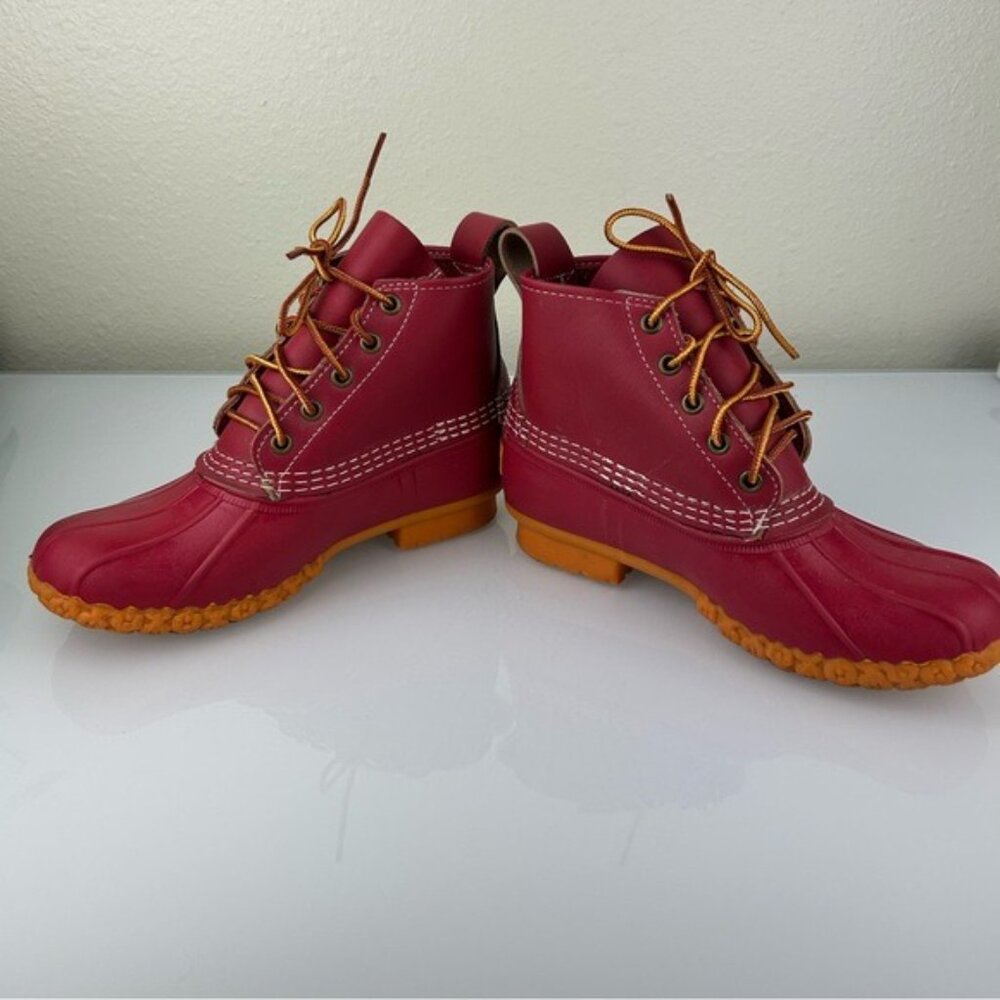 LL Bean Bean Boots Red Made in USA Limited Edition Rare Outdoor Winter Sz 6M - Picture 6 of 16